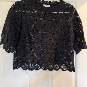 Umgee Women's Black Lace Top
